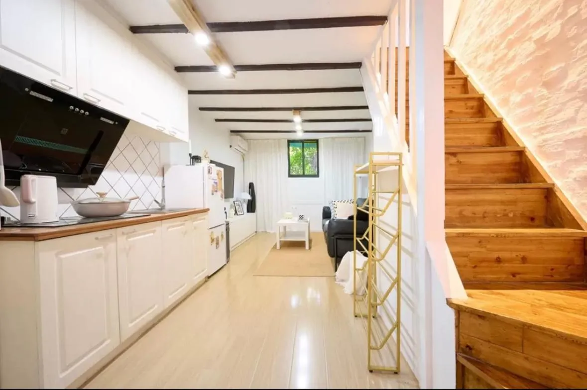 Image 2 of Shanghai Hills&Well-time Scandi Loft with Terrace Near Line2 Jing’an Temple
